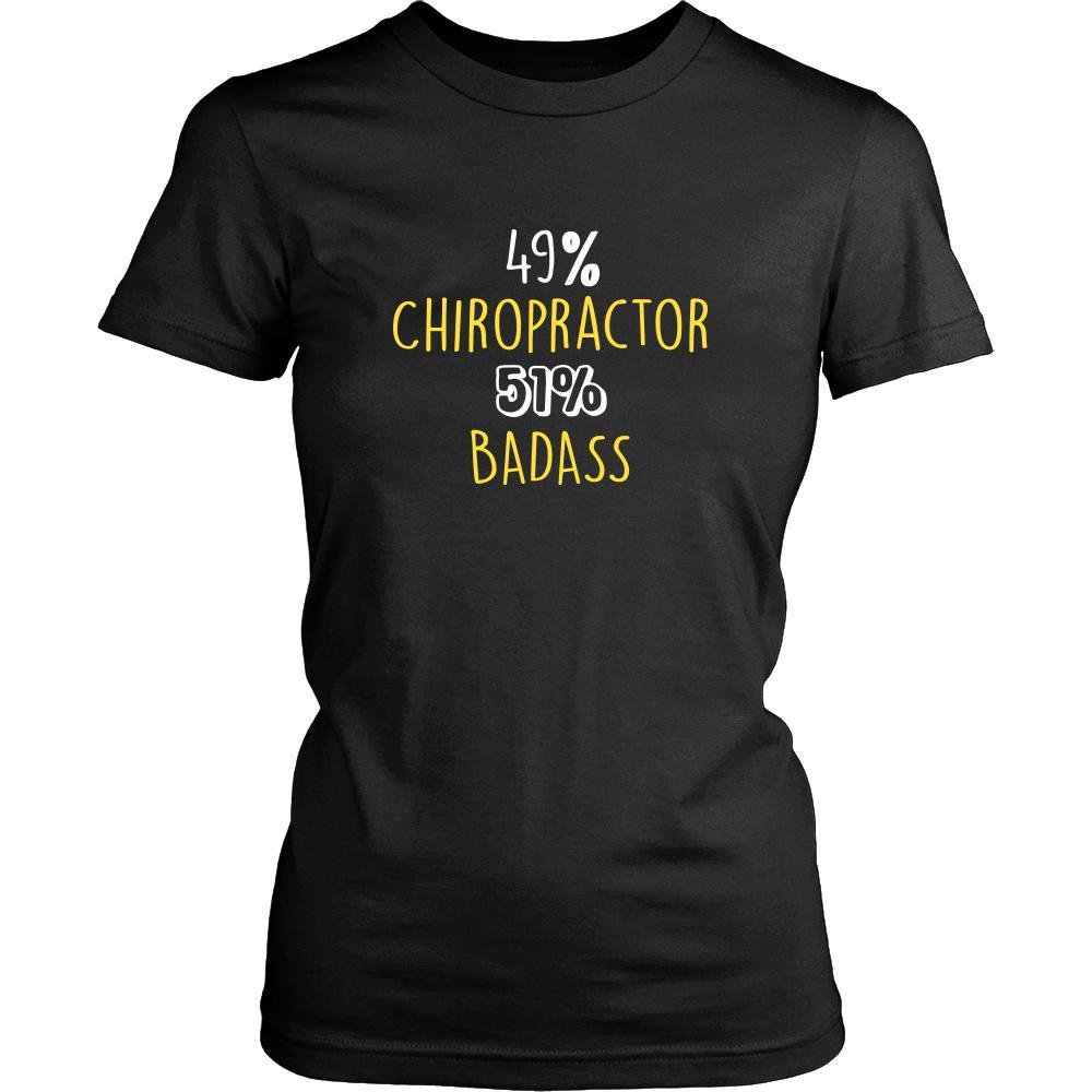 Chiropractor Shirt - 49% Chiropractor 51% Badass Profession-T-shirt-Teelime | shirts-hoodies-mugs
