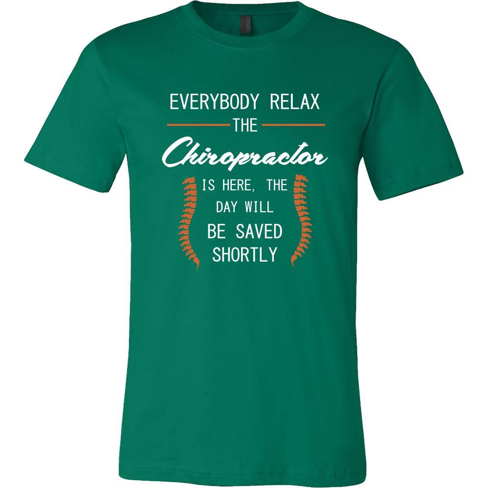 chiropractor Shirt - Everyone relax the chiropractor is here, the day will be save shortly - Profession Gift-T-shirt-Teelime | shirts-hoodies-mugs