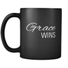 Christianity Grace Wins 11oz Black Mug-Drinkware-Teelime | shirts-hoodies-mugs