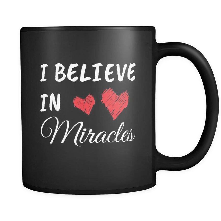 Christianity I Believe In Miracles 11oz Black Mug-Drinkware-Teelime | shirts-hoodies-mugs