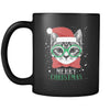 Christmas Merry Christmas Cat 11oz Black Mug-Drinkware-Teelime | shirts-hoodies-mugs