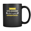 Civil Engineer I'm a civil engineer what's your superpower? 11oz Black Mug-Drinkware-Teelime | shirts-hoodies-mugs
