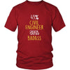 Civil Engineer Shirt - 49% Civil Engineer 51% Badass Profession-T-shirt-Teelime | shirts-hoodies-mugs