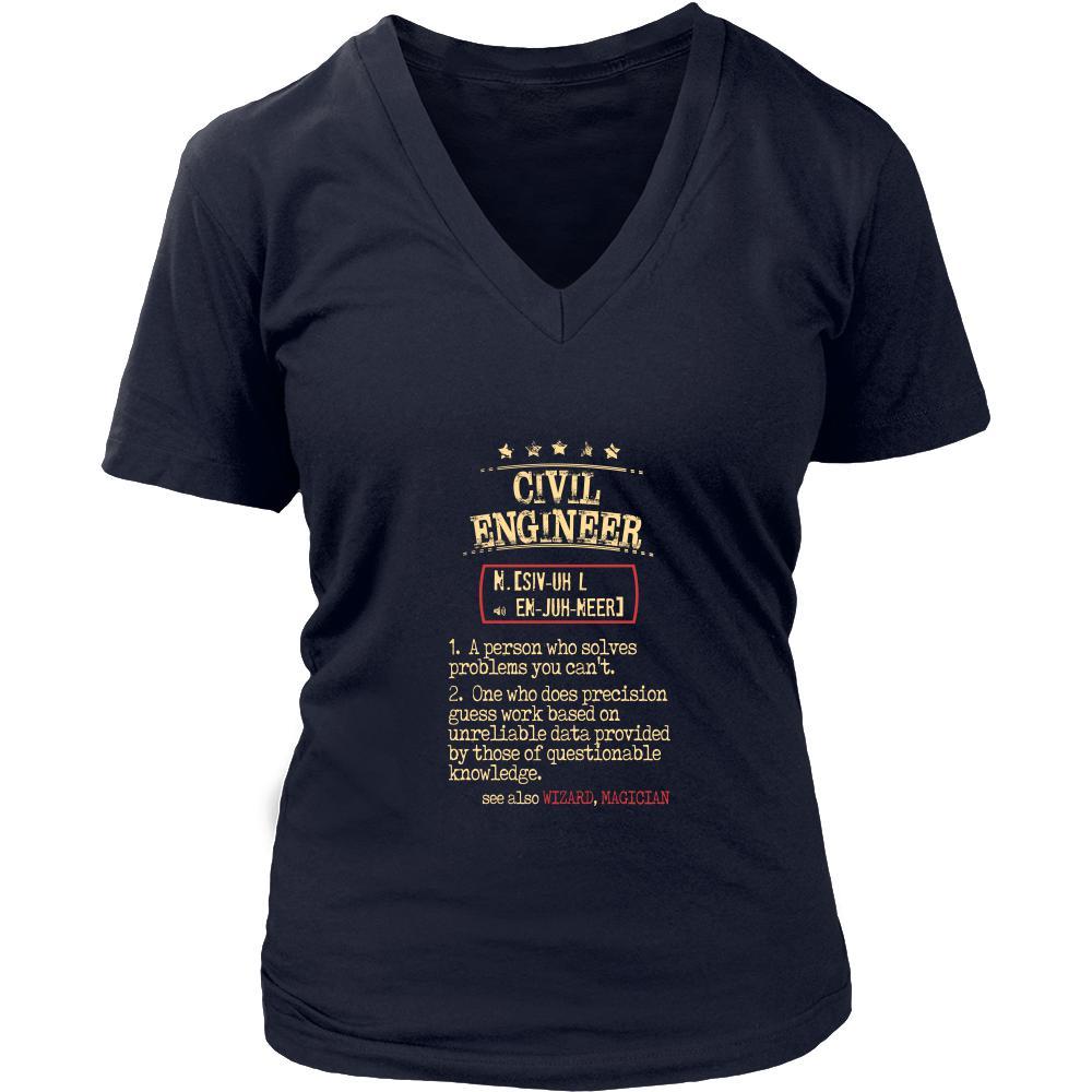 Civil Engineer Shirt - Civil Engineer a person who solves problems you can't. see also WIZARD, MAGICIAN Profession Gift-T-shirt-Teelime | shirts-hoodies-mugs