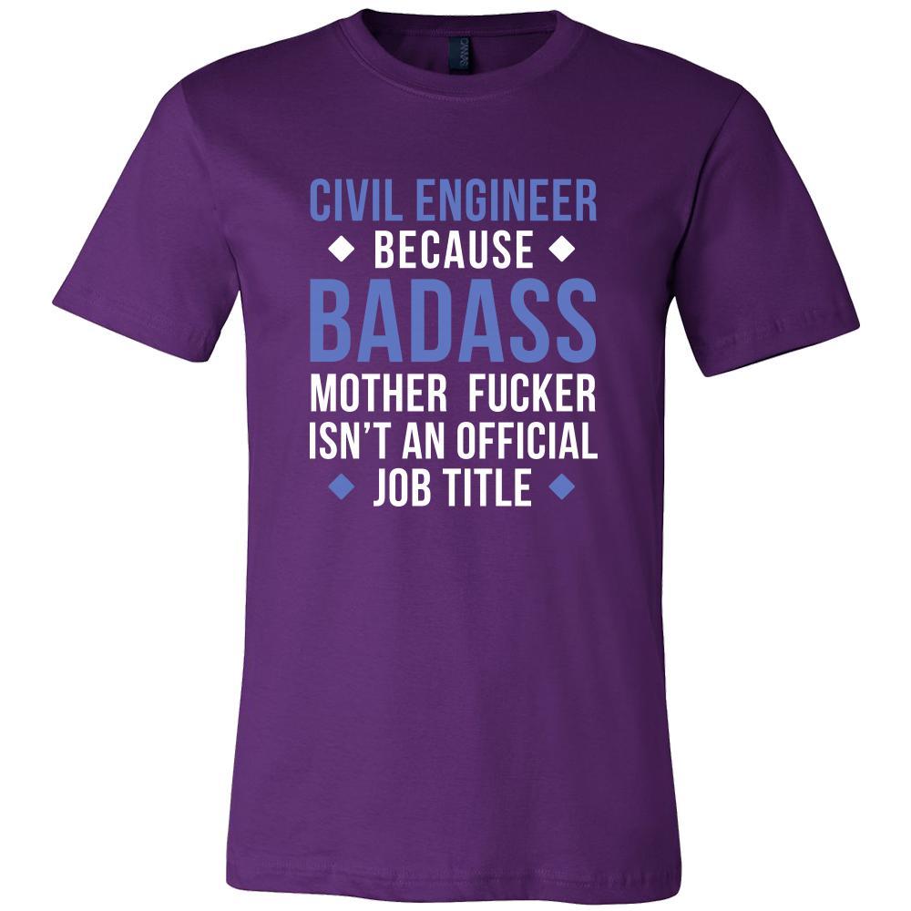 Civil engineer Shirt - Civil engineer because badass mother fucker isn't an official job title - Profession Gift-T-shirt-Teelime | shirts-hoodies-mugs