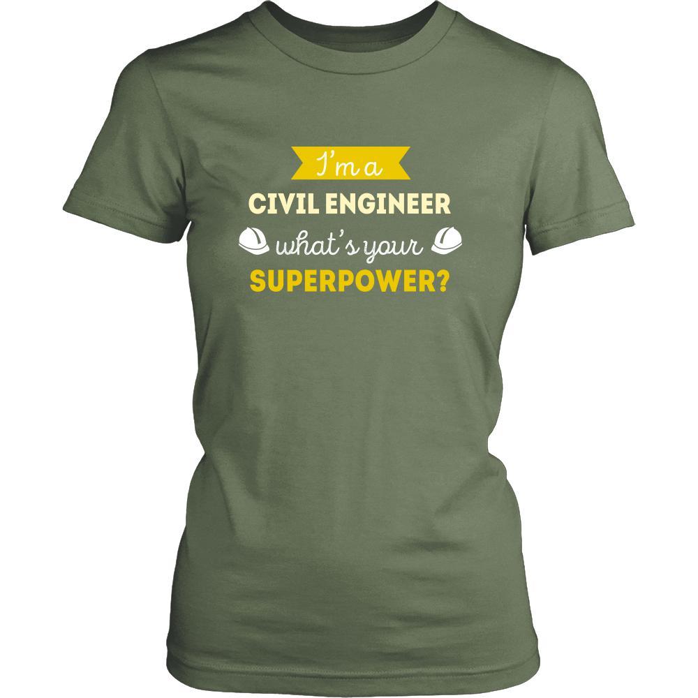 Civil Engineer Shirt - I'm a Civil Engineer, what's your superpower? - Profession Gift-T-shirt-Teelime | shirts-hoodies-mugs