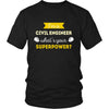 Civil Engineer Shirt - I'm a Civil Engineer, what's your superpower? - Profession Gift-T-shirt-Teelime | shirts-hoodies-mugs