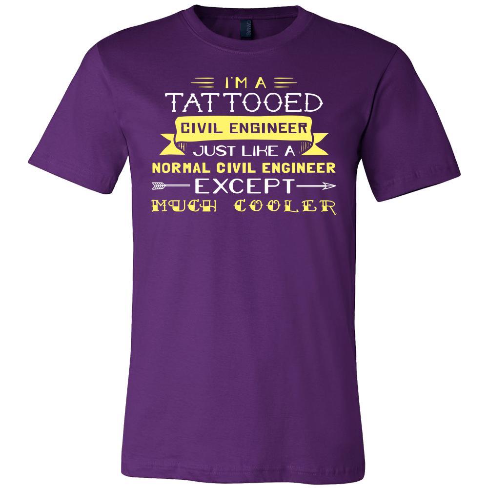 Civil Engineer Shirt - I'm a tattooed civil engineer, just like a normal civil engineer, except much cooler - Profession Gift-T-shirt-Teelime | shirts-hoodies-mugs