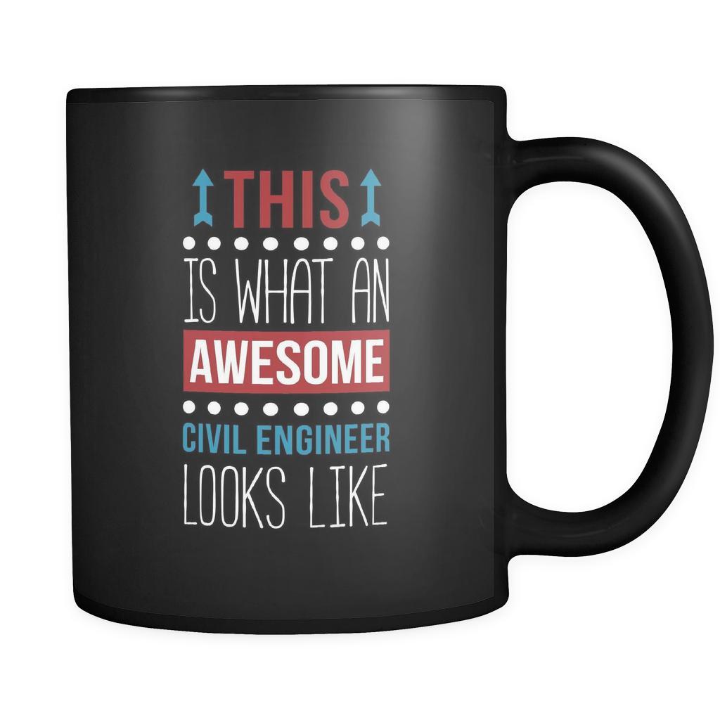 Civil engineer This is what an awesome civil engineer looks like 11oz Black Mug-Drinkware-Teelime | shirts-hoodies-mugs