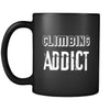 Climbing Climbing Addict 11oz Black Mug-Drinkware-Teelime | shirts-hoodies-mugs