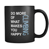 Climbing Cup - Do more of what makes you happy Climbing Hobby Gift, 11 oz Black Mug-Drinkware-Teelime | shirts-hoodies-mugs