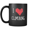 Climbing I Love Climbing 11oz Black Mug-Drinkware-Teelime | shirts-hoodies-mugs