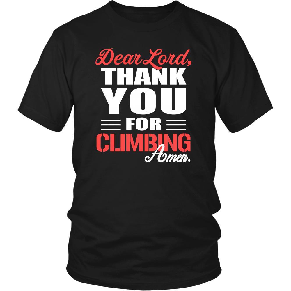 Climbing Shirt - Dear Lord, thank you for Climbing Amen- Sport-T-shirt-Teelime | shirts-hoodies-mugs