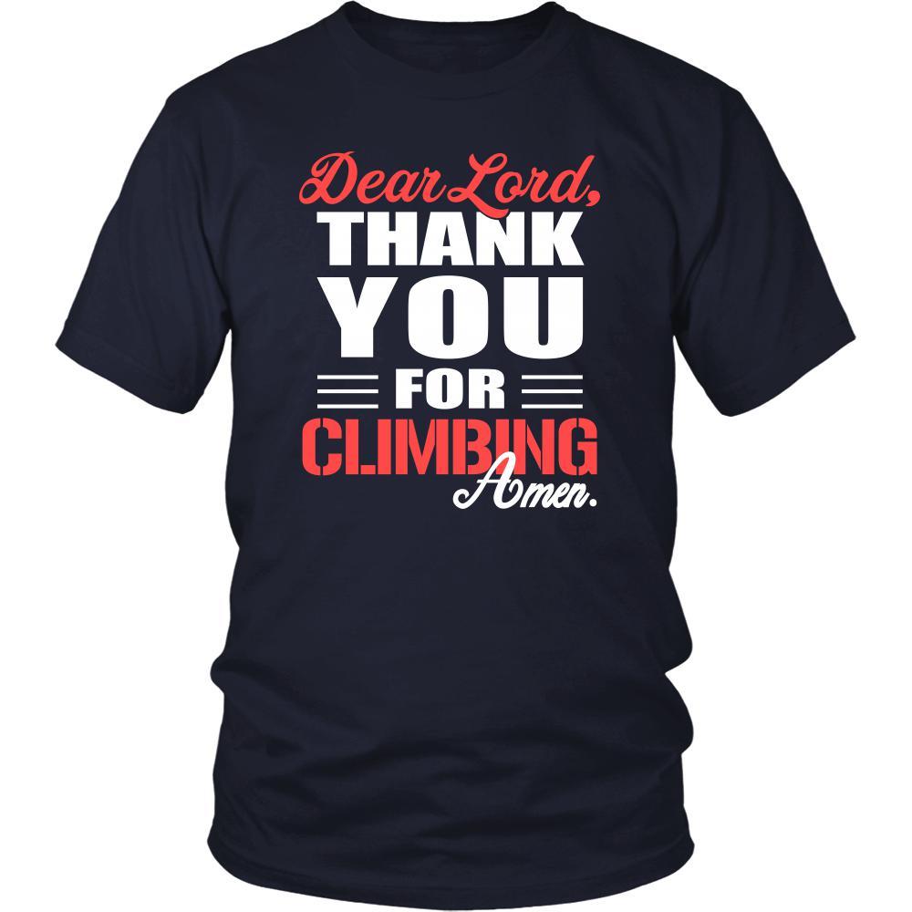Climbing Shirt - Dear Lord, thank you for Climbing Amen- Sport-T-shirt-Teelime | shirts-hoodies-mugs