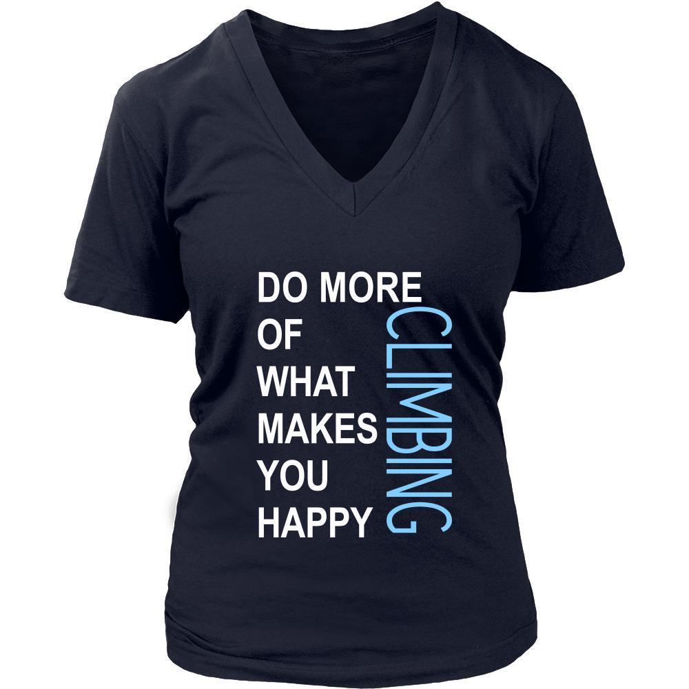 Climbing Shirt - Do more of what makes you happy Climbing- Hobby Gift-T-shirt-Teelime | shirts-hoodies-mugs