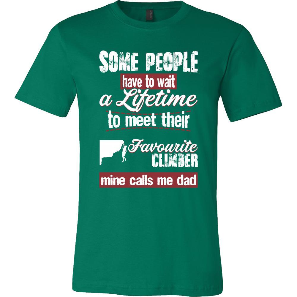 Climbing Shirt - Some people have to wait a lifetime to meet their favorite Climbing player mine calls me dad- Sport father-T-shirt-Teelime | shirts-hoodies-mugs
