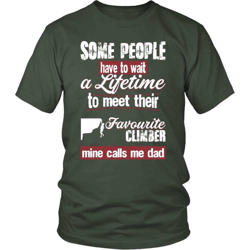 Climbing Shirt - Some people have to wait a lifetime to meet their favorite Climbing player mine calls me dad- Sport father-T-shirt-Teelime | shirts-hoodies-mugs