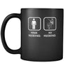 Climbing - Your husband My husband - 11oz Black Mug-Drinkware-Teelime | shirts-hoodies-mugs