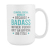 Clinical Social Worker mug - Badass Clinical Social Worker-Drinkware-Teelime | shirts-hoodies-mugs
