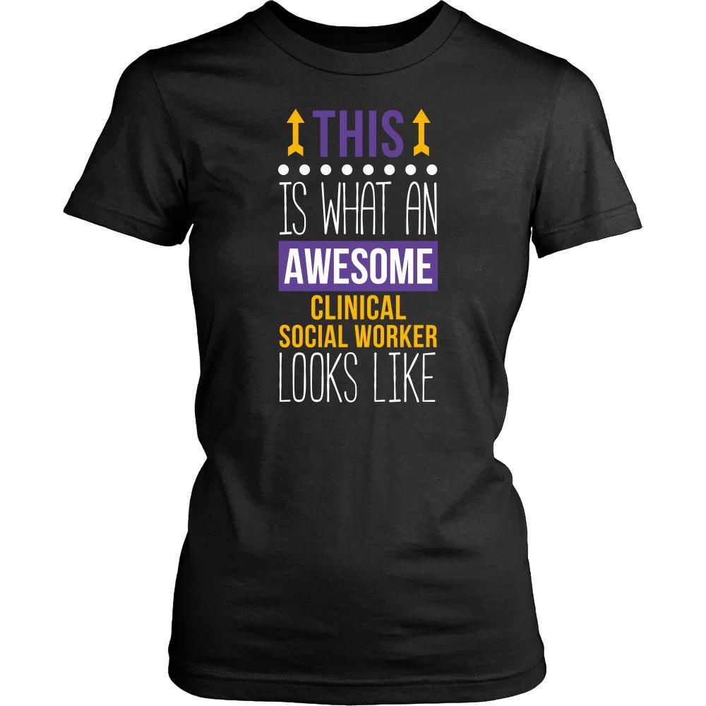 Clinical Social Worker Shirt - This is what an awesome Clinical Social Worker looks like - Profession Gift-T-shirt-Teelime | shirts-hoodies-mugs