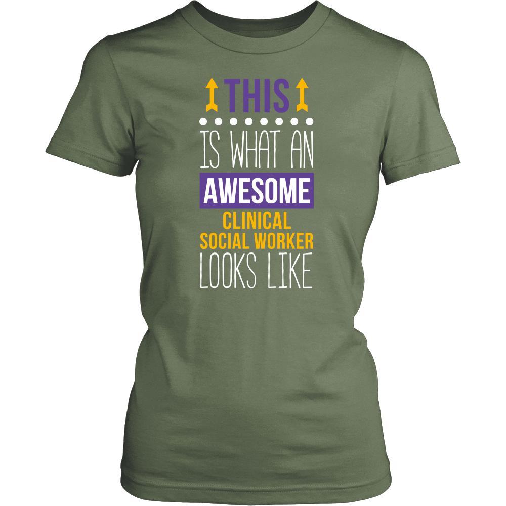 Clinical Social Worker Shirt - This is what an awesome Clinical Social Worker looks like - Profession Gift-T-shirt-Teelime | shirts-hoodies-mugs