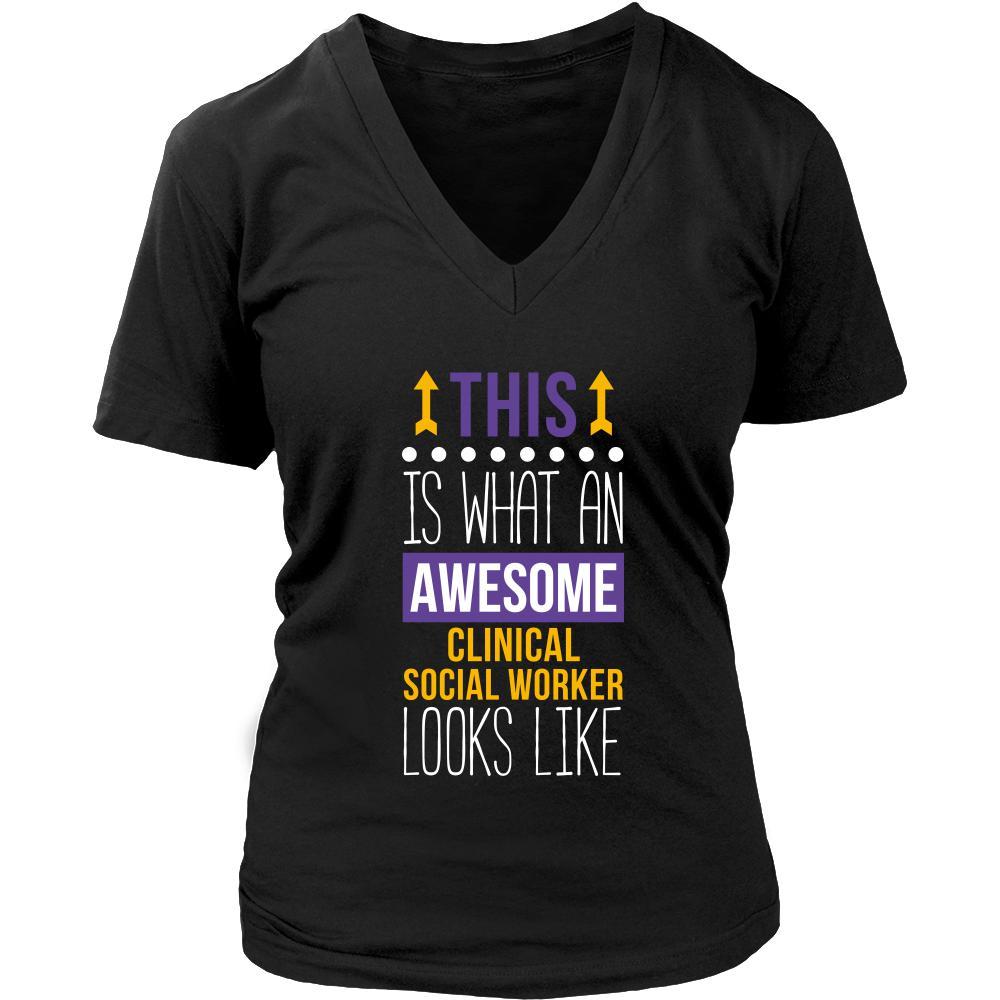 Clinical Social Worker Shirt - This is what an awesome Clinical Social Worker looks like - Profession Gift-T-shirt-Teelime | shirts-hoodies-mugs