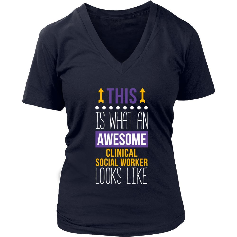 Clinical Social Worker Shirt - This is what an awesome Clinical Social Worker looks like - Profession Gift-T-shirt-Teelime | shirts-hoodies-mugs