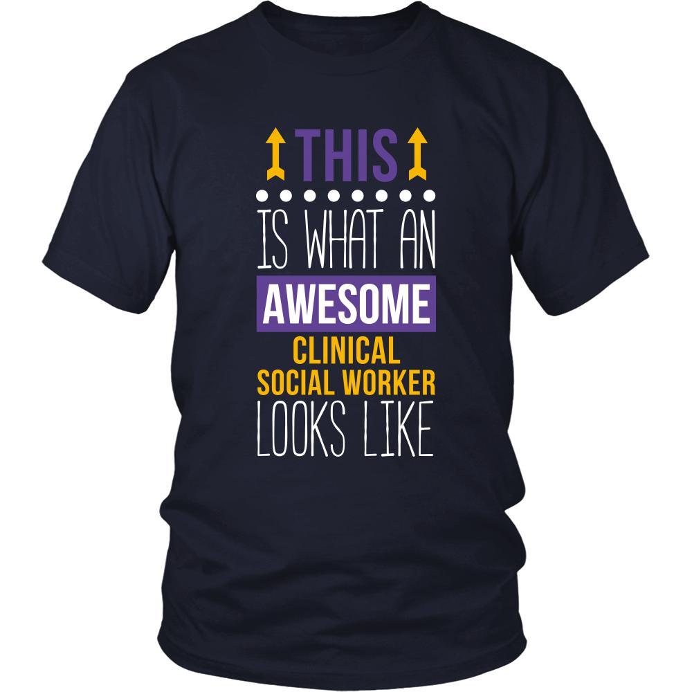 Clinical Social Worker Shirt - This is what an awesome Clinical Social Worker looks like - Profession Gift-T-shirt-Teelime | shirts-hoodies-mugs