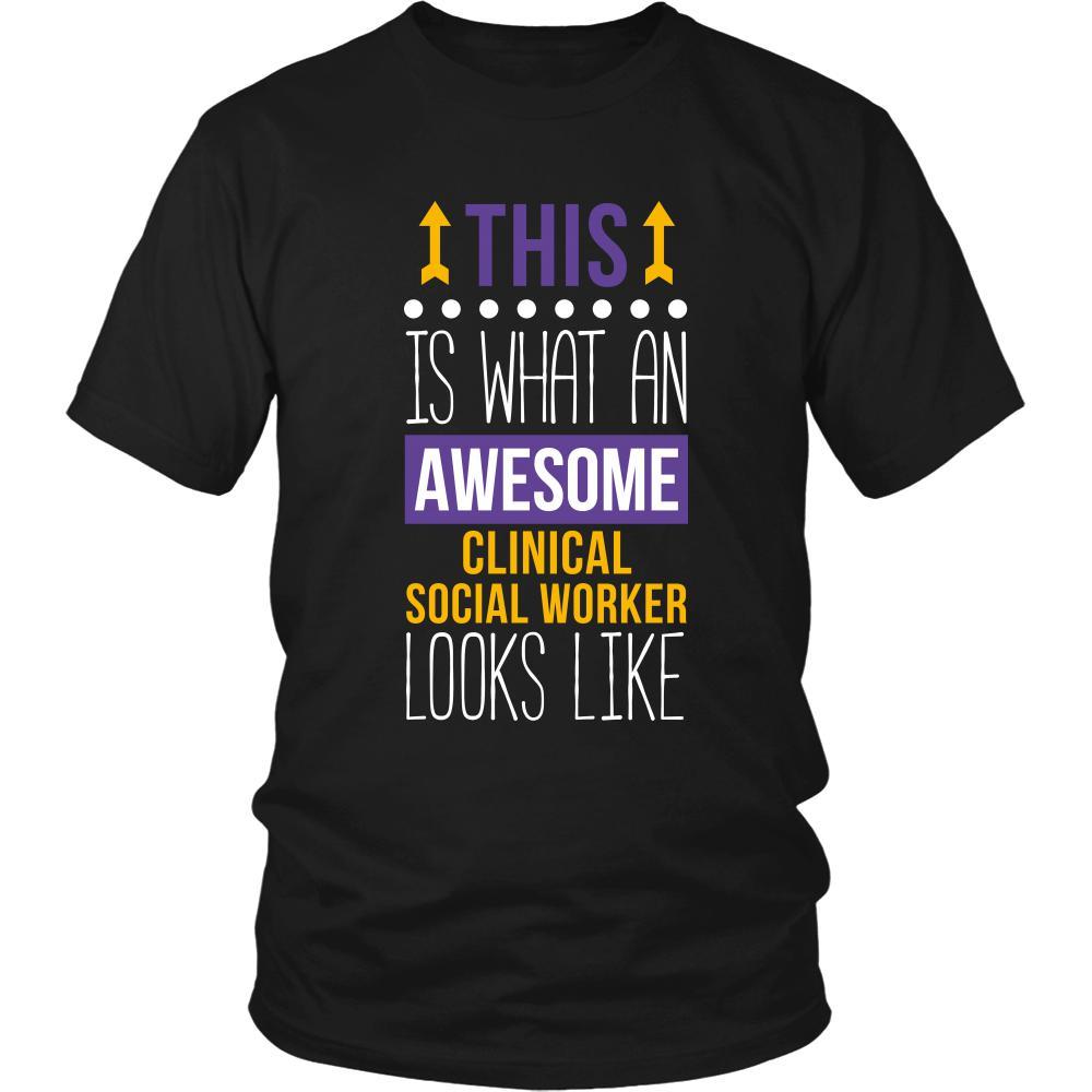 Clinical Social Worker Shirt - This is what an awesome Clinical Social Worker looks like - Profession Gift-T-shirt-Teelime | shirts-hoodies-mugs