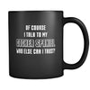 Cocker Spaniel I Talk To My Cocker Spaniel 11oz Black Mug-Drinkware-Teelime | shirts-hoodies-mugs