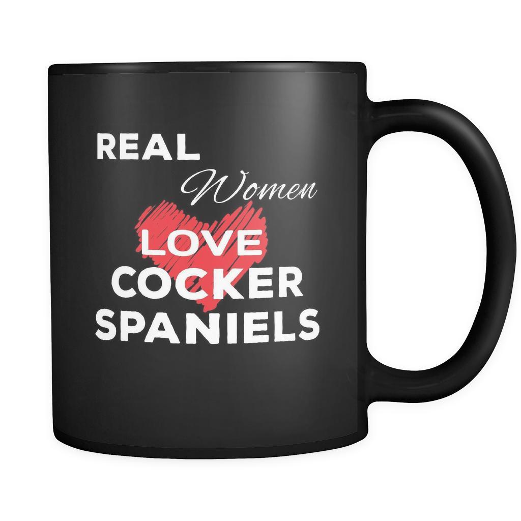 Cocker Spaniel Real Women Love Cocker Spaniels 11oz Black Mug-Drinkware-Teelime | shirts-hoodies-mugs