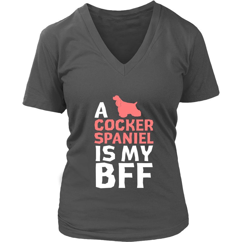 Cocker spaniel Shirt - a Cocker spaniel is my bff- Dog Lover Gift-T-shirt-Teelime | shirts-hoodies-mugs