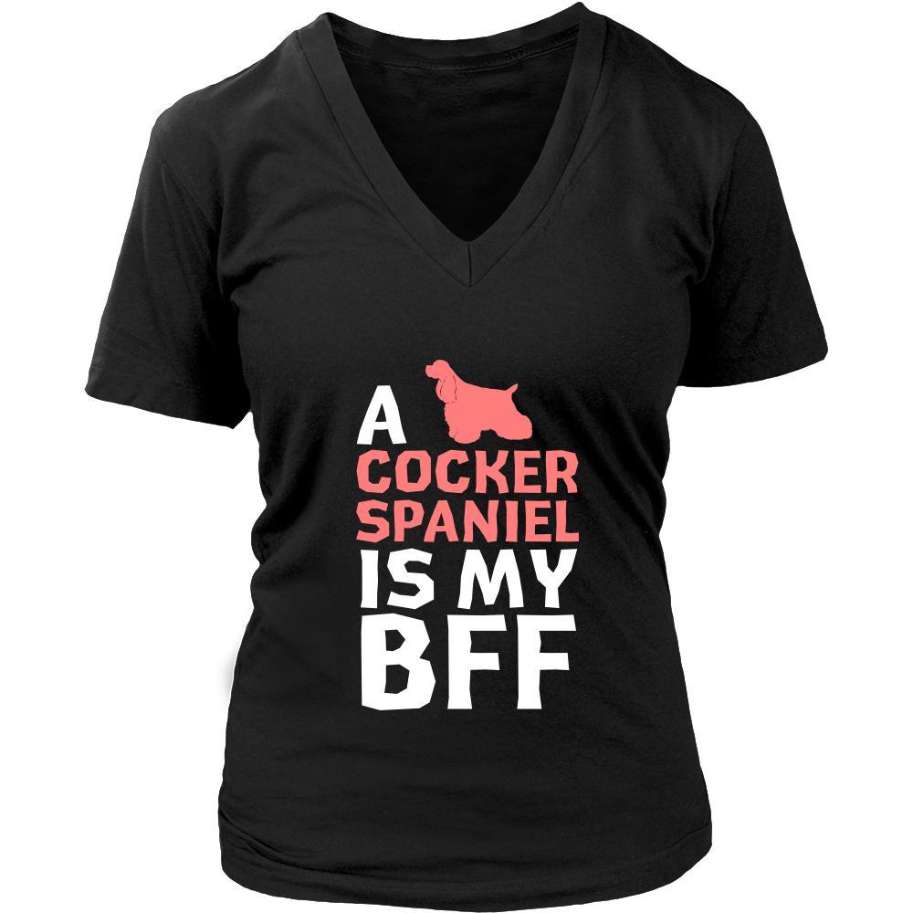 Cocker spaniel Shirt - a Cocker spaniel is my bff- Dog Lover Gift-T-shirt-Teelime | shirts-hoodies-mugs