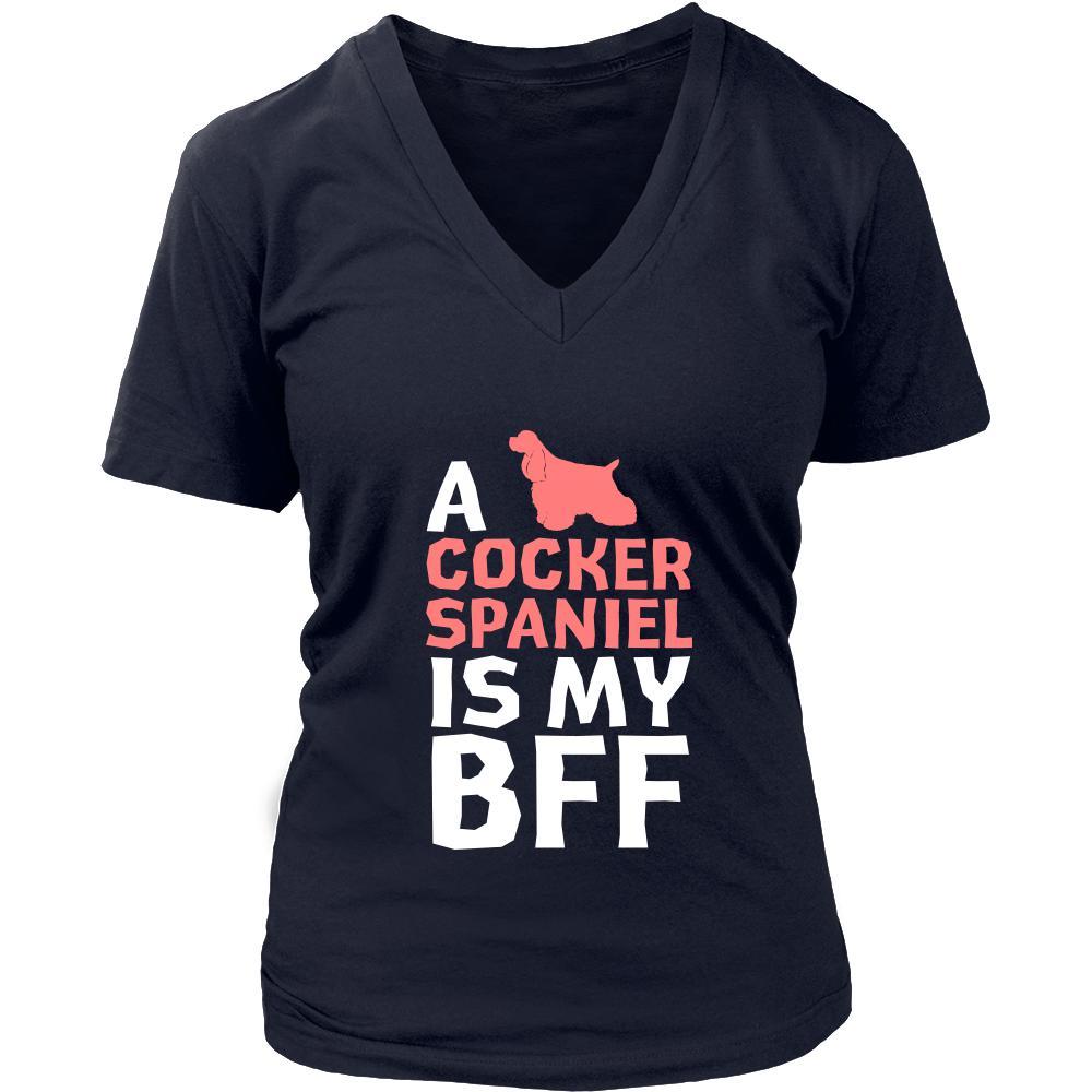 Cocker spaniel Shirt - a Cocker spaniel is my bff- Dog Lover Gift-T-shirt-Teelime | shirts-hoodies-mugs