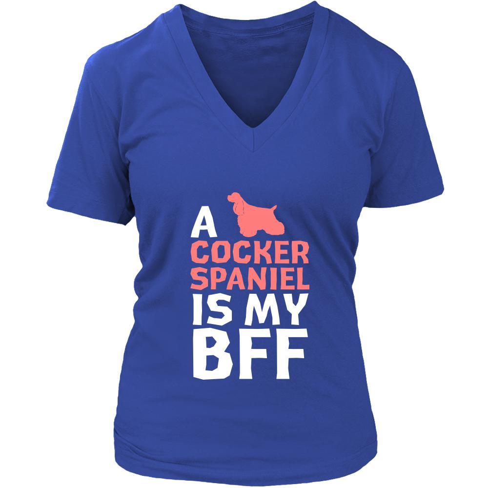 Cocker spaniel Shirt - a Cocker spaniel is my bff- Dog Lover Gift-T-shirt-Teelime | shirts-hoodies-mugs