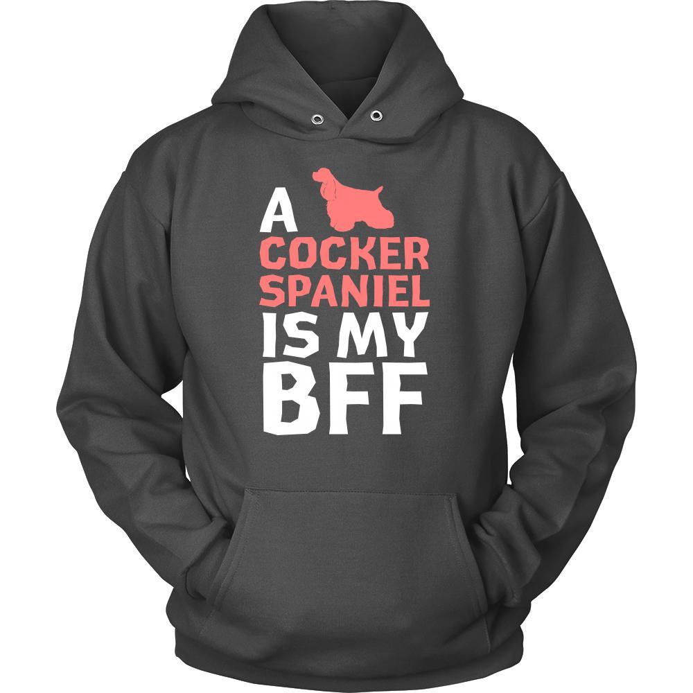 Cocker spaniel Shirt - a Cocker spaniel is my bff- Dog Lover Gift-T-shirt-Teelime | shirts-hoodies-mugs