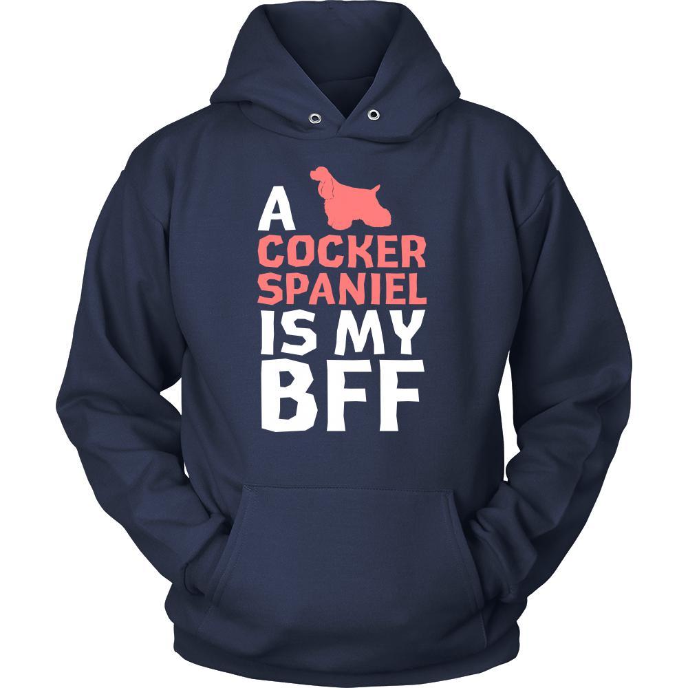Cocker spaniel Shirt - a Cocker spaniel is my bff- Dog Lover Gift-T-shirt-Teelime | shirts-hoodies-mugs