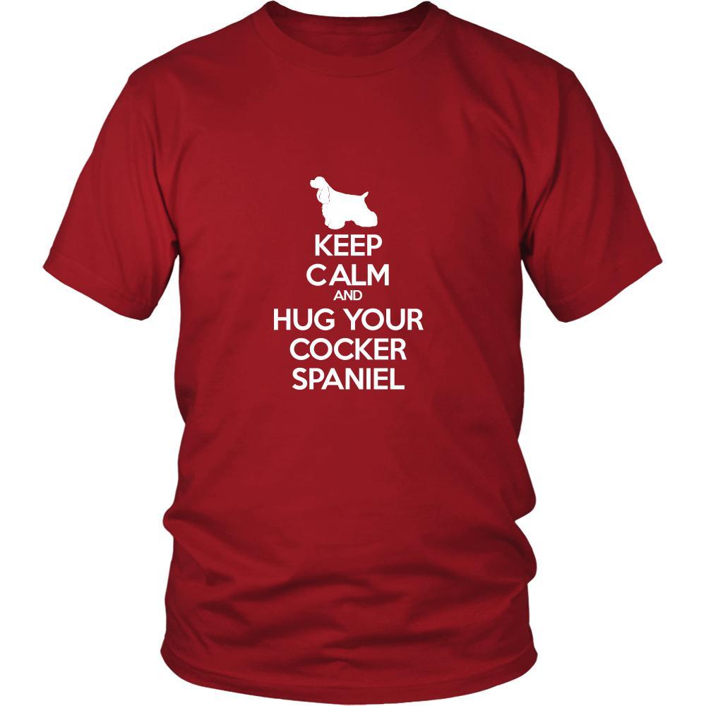 Cocker spaniel Shirt - Keep Calm and Hug Your Cocker spaniel- Dog Lover Gift-T-shirt-Teelime | shirts-hoodies-mugs