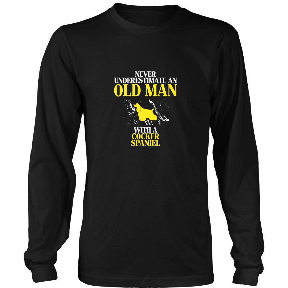 Cocker spaniel Shirt - Never underestimate an old man with a Cocker spaniel Grandfather Dog Gift-T-shirt-Teelime | shirts-hoodies-mugs