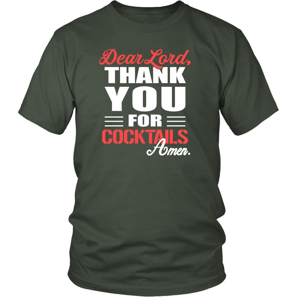 Cocktail Shirt - Dear Lord, thank you for Cocktail Amen- Drink Lover-T-shirt-Teelime | shirts-hoodies-mugs