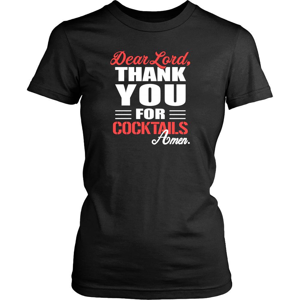 Cocktail Shirt - Dear Lord, thank you for Cocktail Amen- Drink Lover-T-shirt-Teelime | shirts-hoodies-mugs