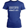 Coding T Shirt - Programmers don't bite they nibble a bit-T-shirt-Teelime | shirts-hoodies-mugs