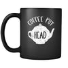 Coffee Cup - Coffee pot head - Drink Love Gift, 11 oz Black Mug-Drinkware-Teelime | shirts-hoodies-mugs