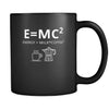 Coffee - E=MC2 / Energy = Milk*Coffee2 - 11oz Black Mug-Drinkware-Teelime | shirts-hoodies-mugs