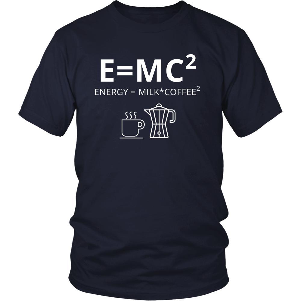 Coffee - E=MC2 / Energy = Milk*Coffee2 - Coffee Funny Shirt-T-shirt-Teelime | shirts-hoodies-mugs