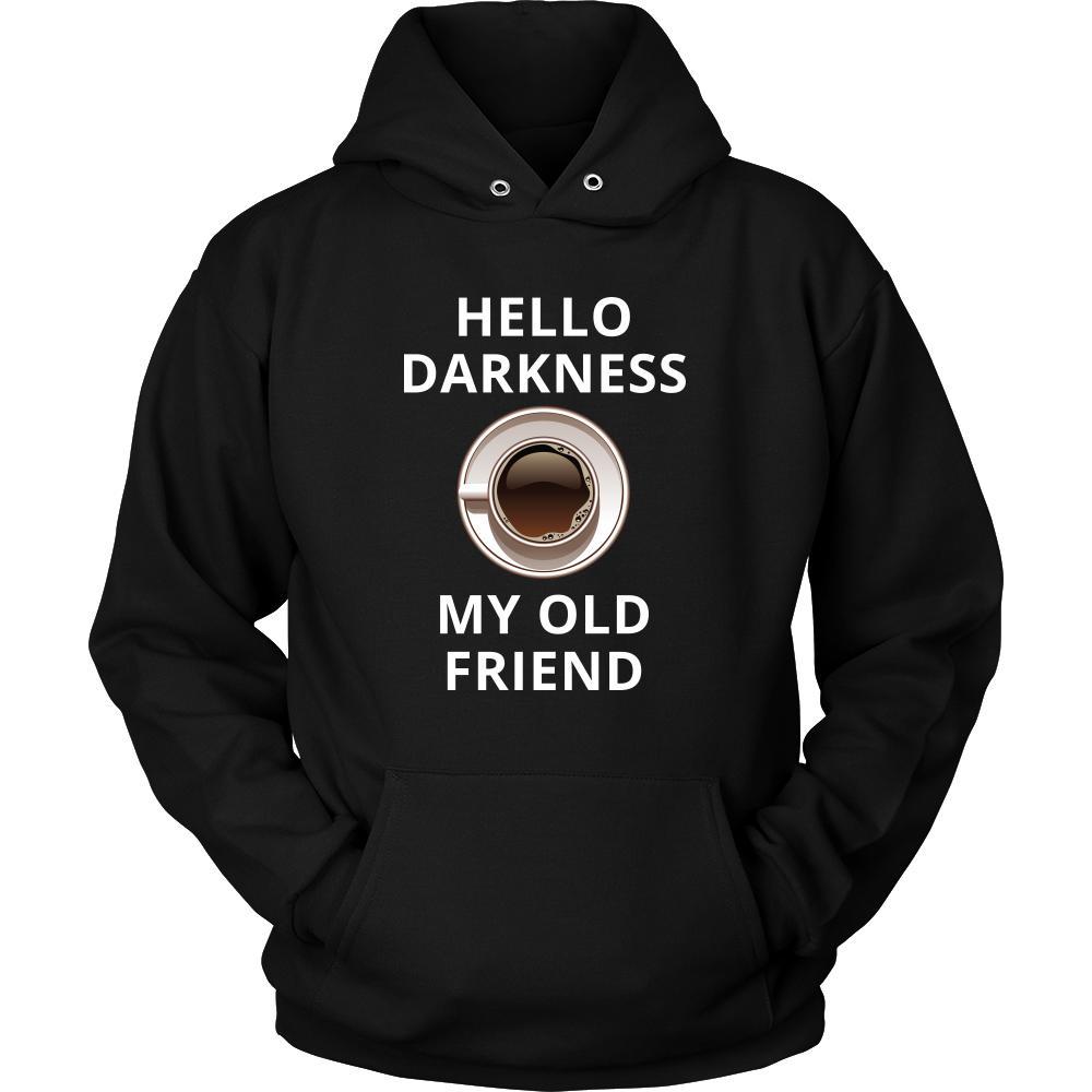 Coffee - Hello darkness my old friend - Coffee Funny Shirt-T-shirt-Teelime | shirts-hoodies-mugs