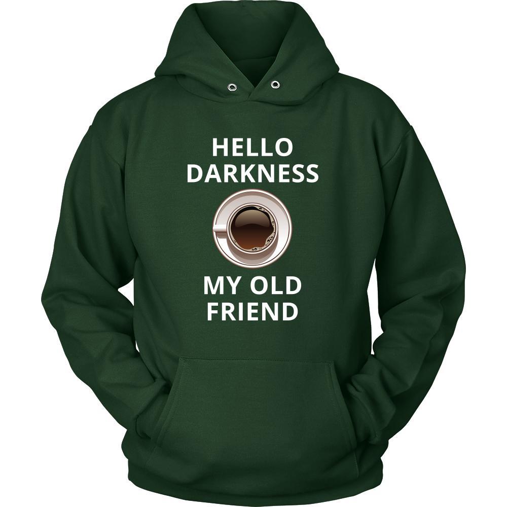 Coffee - Hello darkness my old friend - Coffee Funny Shirt-T-shirt-Teelime | shirts-hoodies-mugs