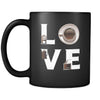Coffee - LOVE Coffee - 11oz Black Mug-Drinkware-Teelime | shirts-hoodies-mugs