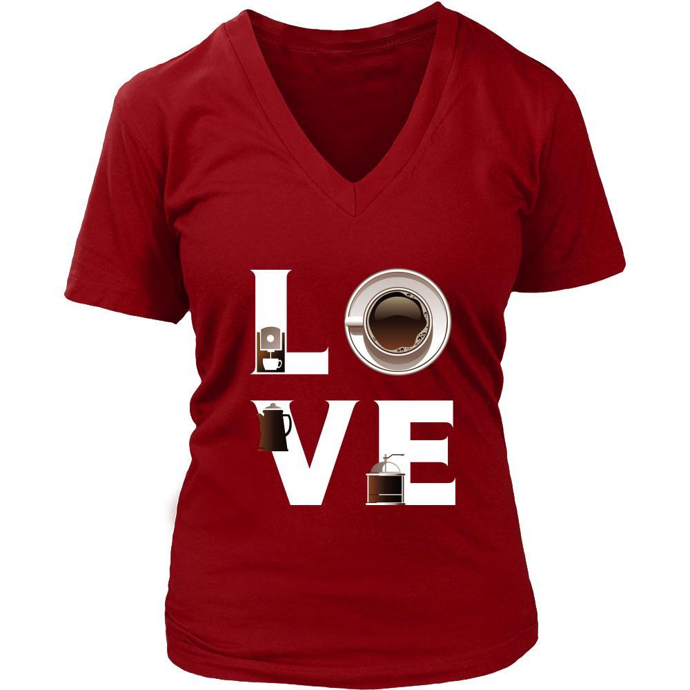 Coffee - LOVE Coffee - Drinks Shirt-T-shirt-Teelime | shirts-hoodies-mugs