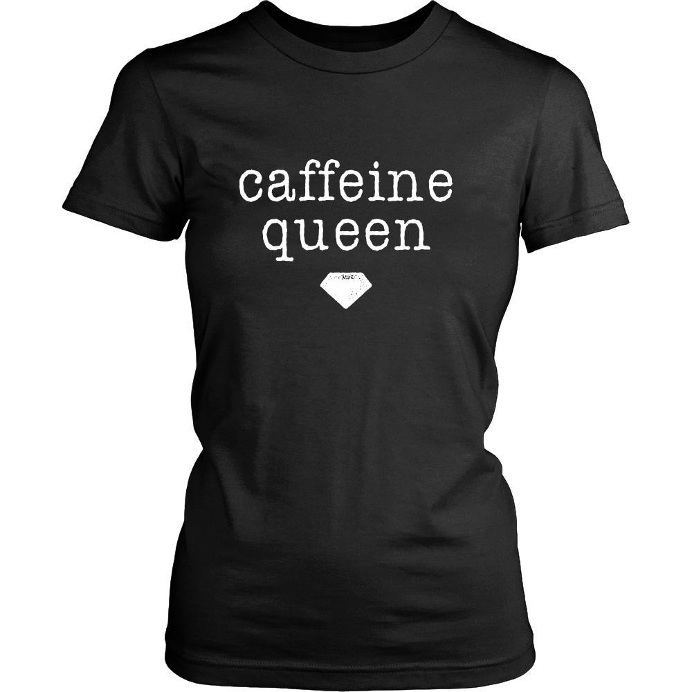 Coffee Shirt - Caffeine queen - Drink Love-T-shirt-Teelime | shirts-hoodies-mugs